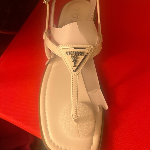 GUESS Women's White Sandals - Picture 2 of 2